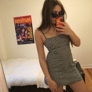 Checkered dress brandy Melville